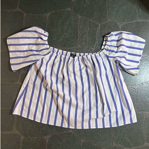 Express puff sleeve crop top size large